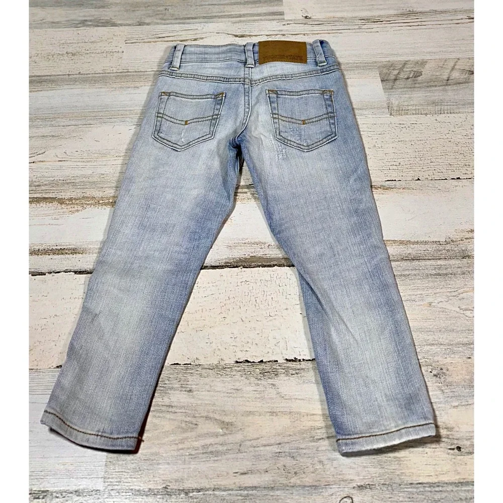 Tucker + Tate Distressed Jeans Kids 2 Light Blue Excellent Skinny Ripped Denim